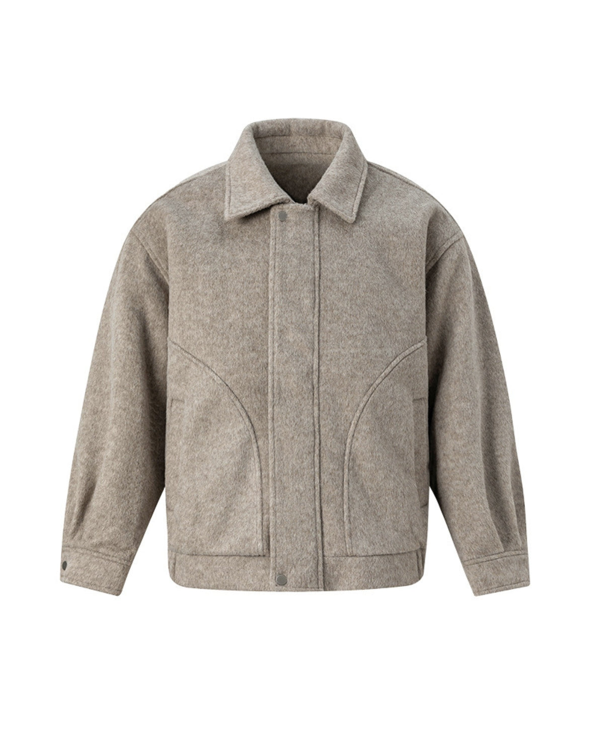 Textured Wool-Blend Short Jacket
