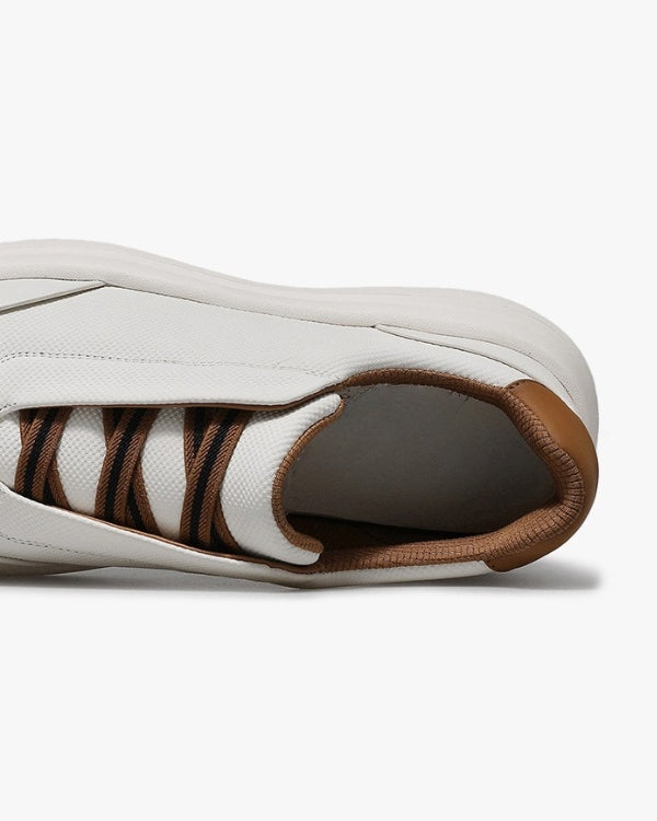 The White Crisp Elevate 2.0 Laceless Leather Sneaker