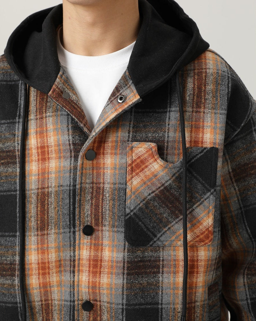 The Maillard Plaid Hood Jacket