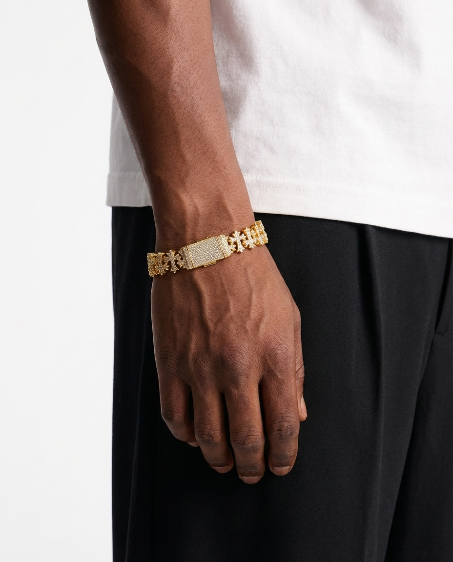 Eternal Cross Ice Bracelet