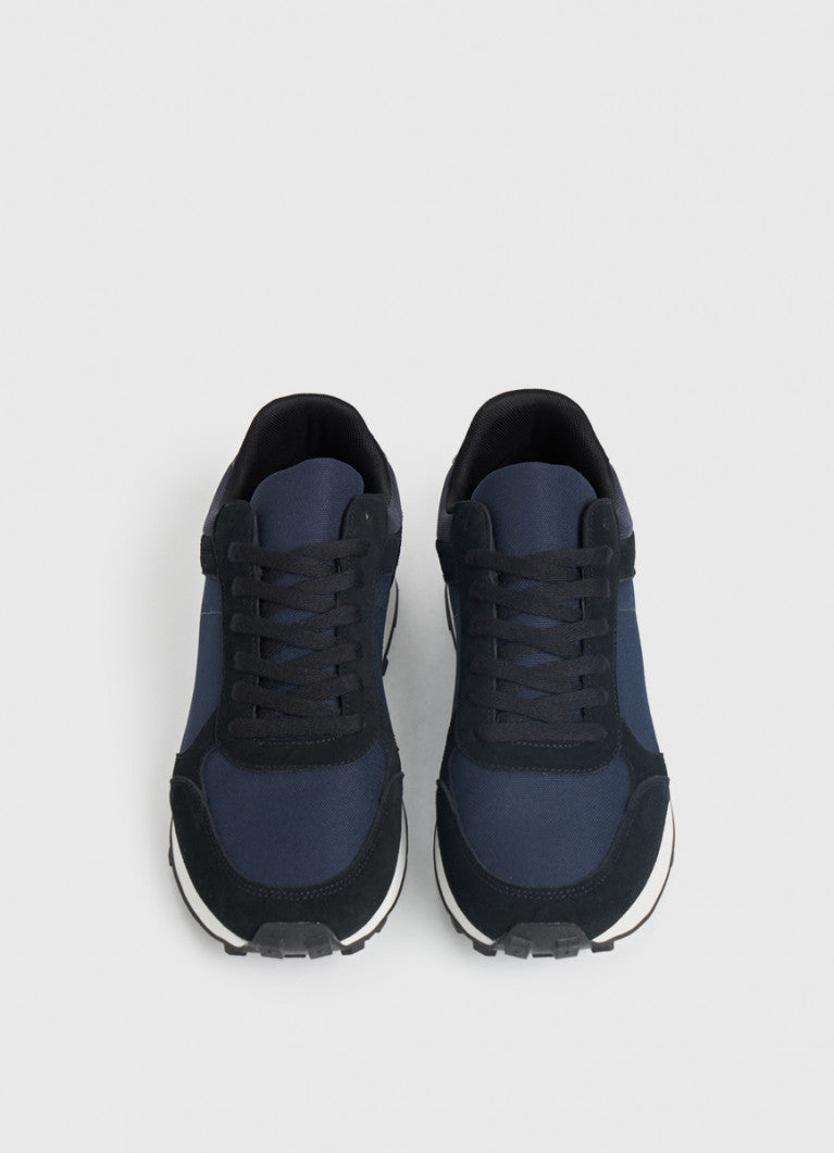 Simple Suede Insert Sneaker Navy