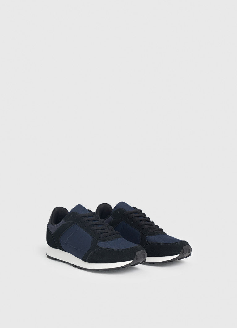 Simple Suede Insert Sneaker Navy