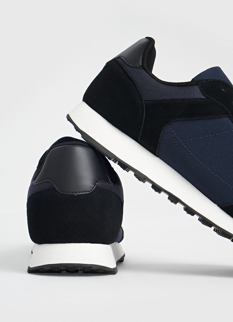 Simple Suede Insert Sneaker Navy