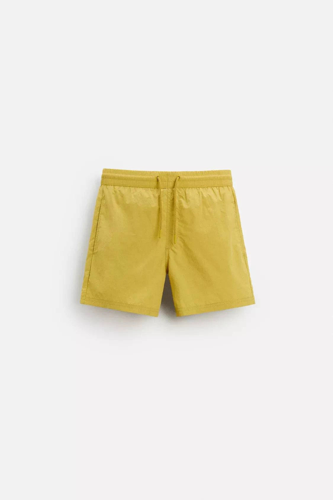 BASIC MID-LENGTH SWIMMING SHORT - YELLOW - Tour&Tate