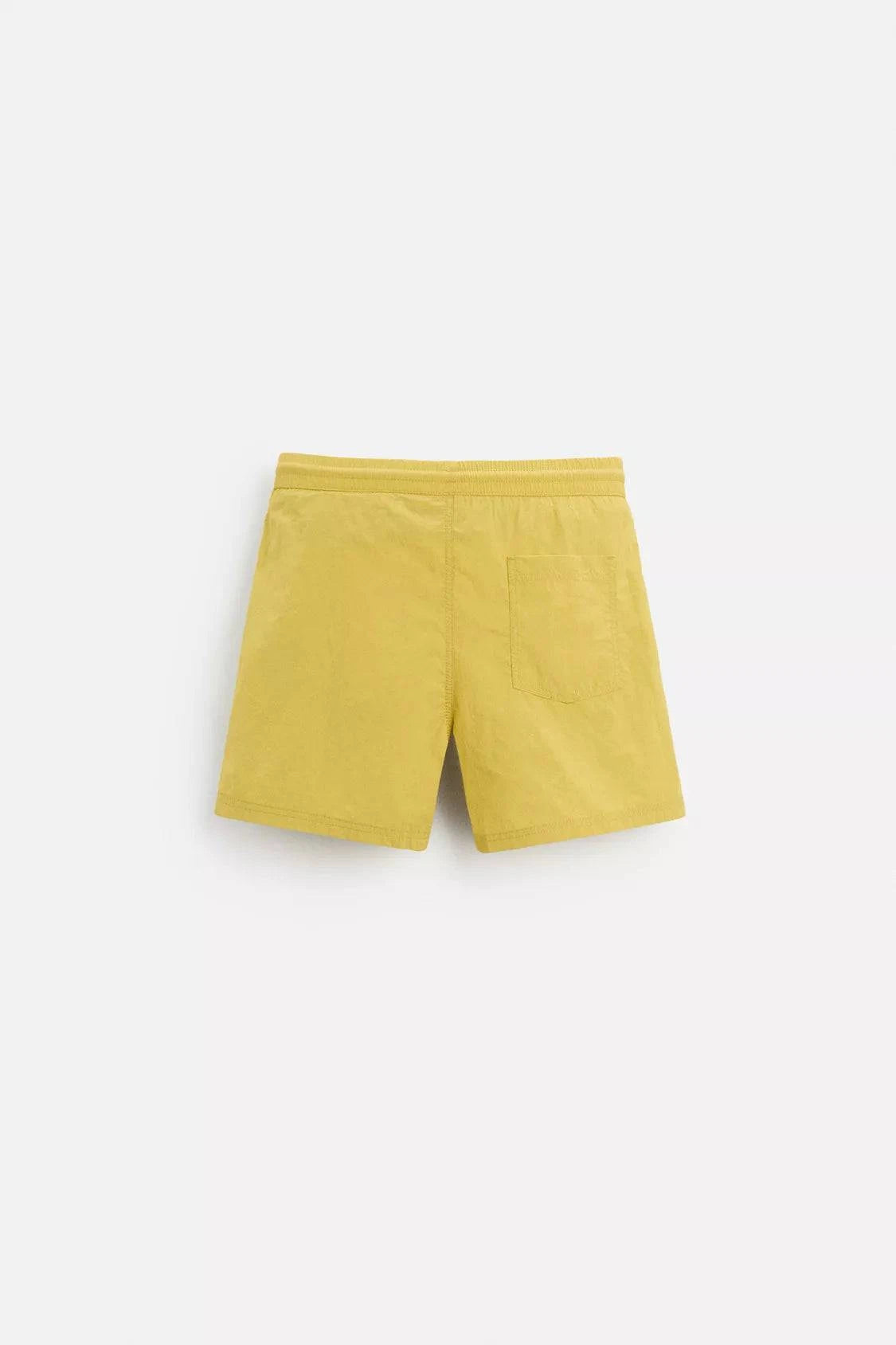 BASIC MID-LENGTH SWIMMING SHORT - YELLOW - Tour&Tate
