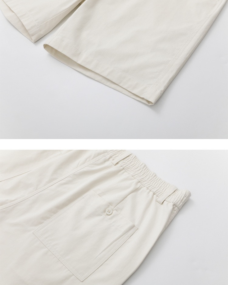 Short classique en coton taillé