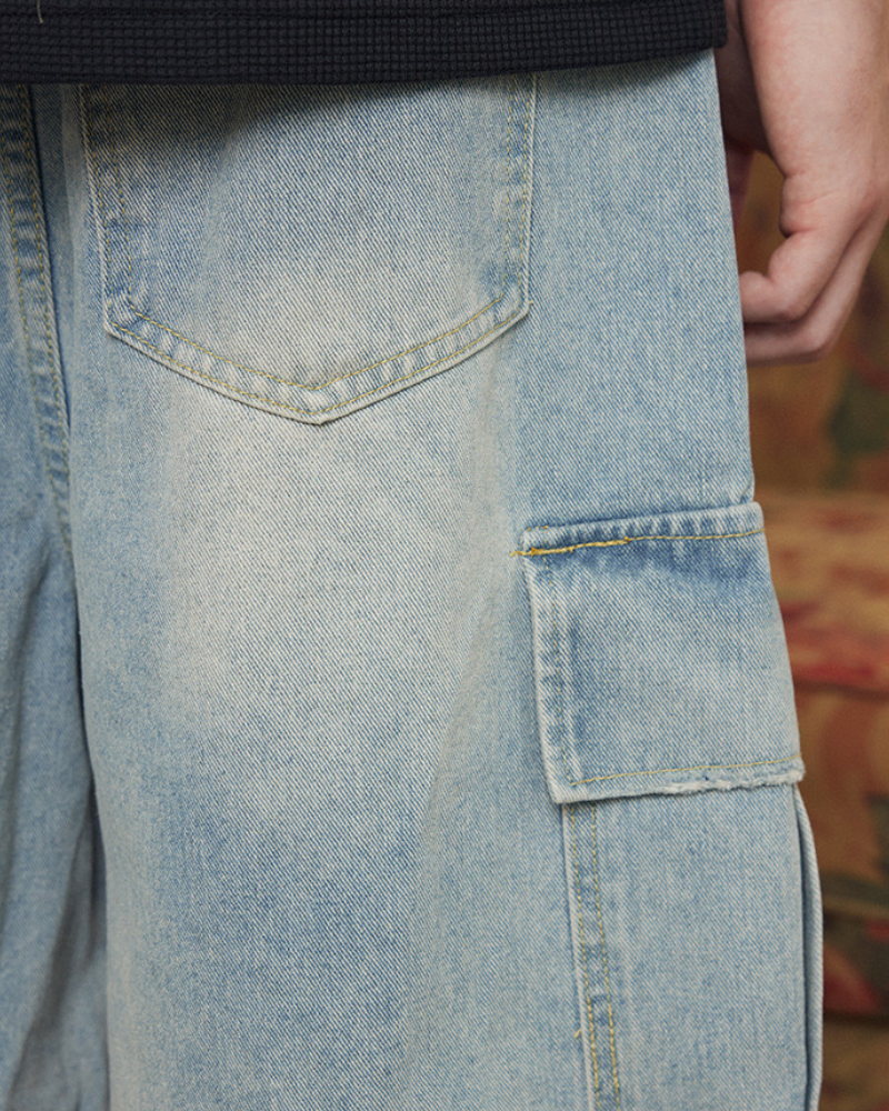 Weite Denim-Shorts