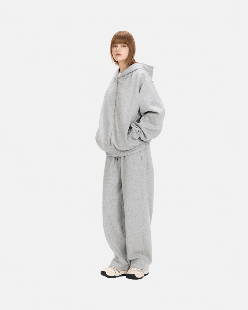 Zip‑Up Hoodie and Wide‑Leg Pants Set