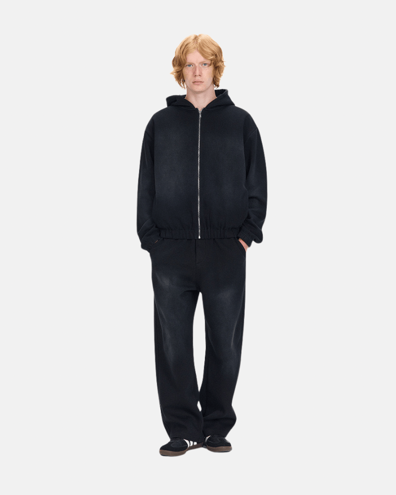 Zip‑Up Hoodie and Wide‑Leg Pants Set