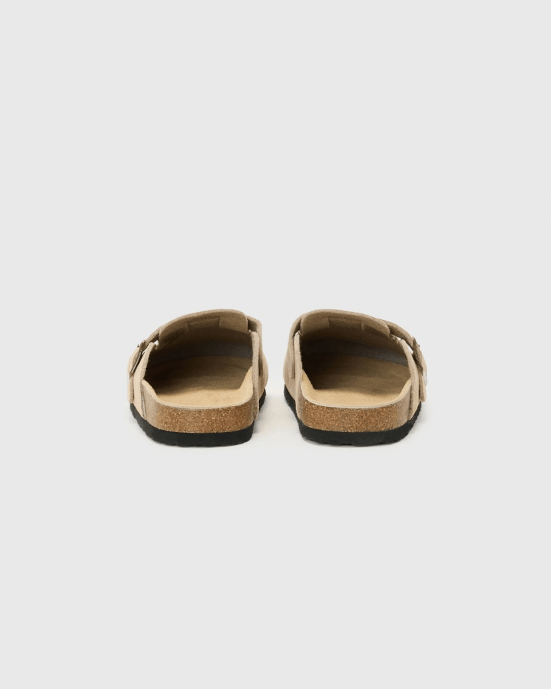 Buckle Suede Clogs Sandals