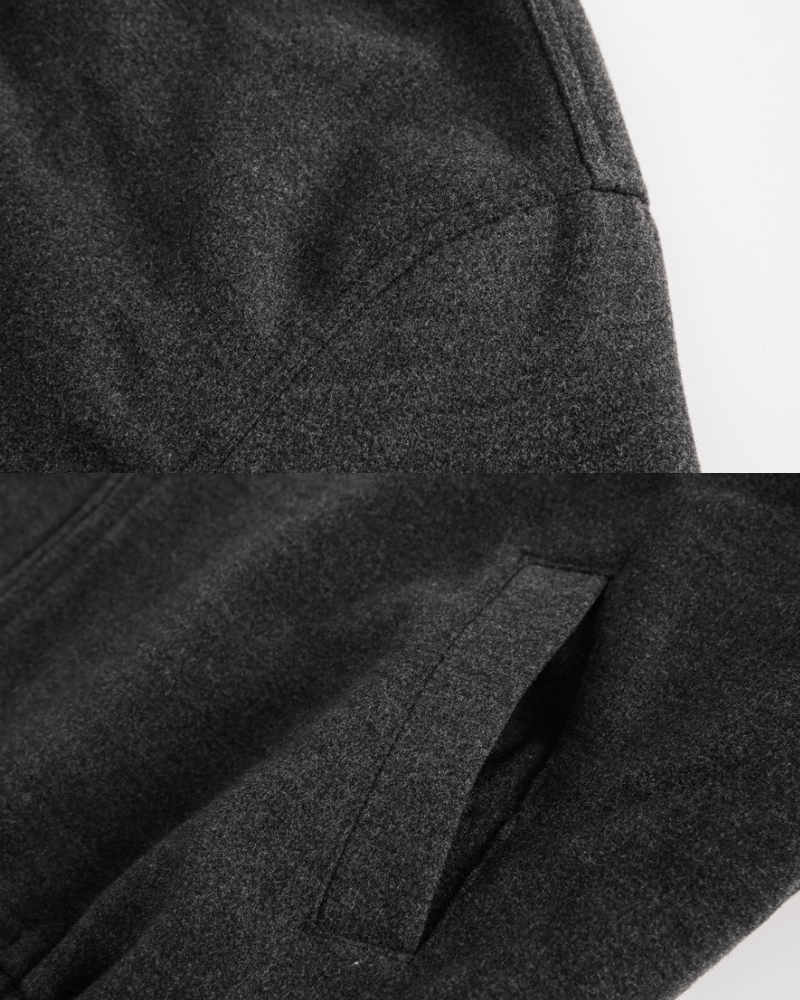 Charcoal Wool Zip Jacket