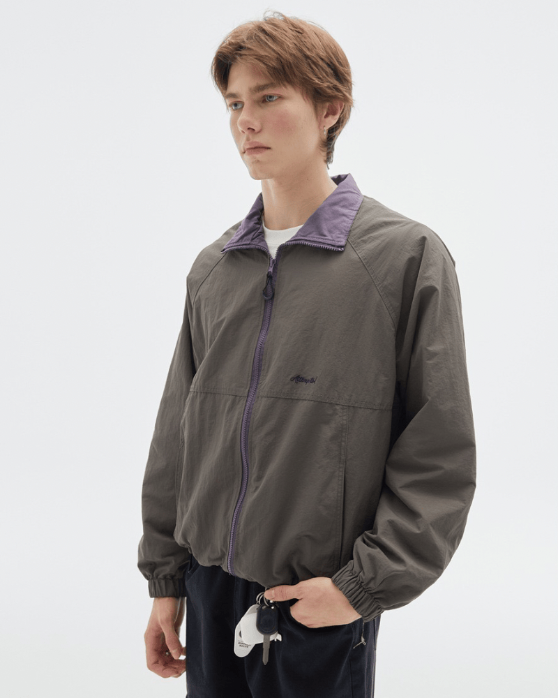 Two‑Tone Zip Windbreaker