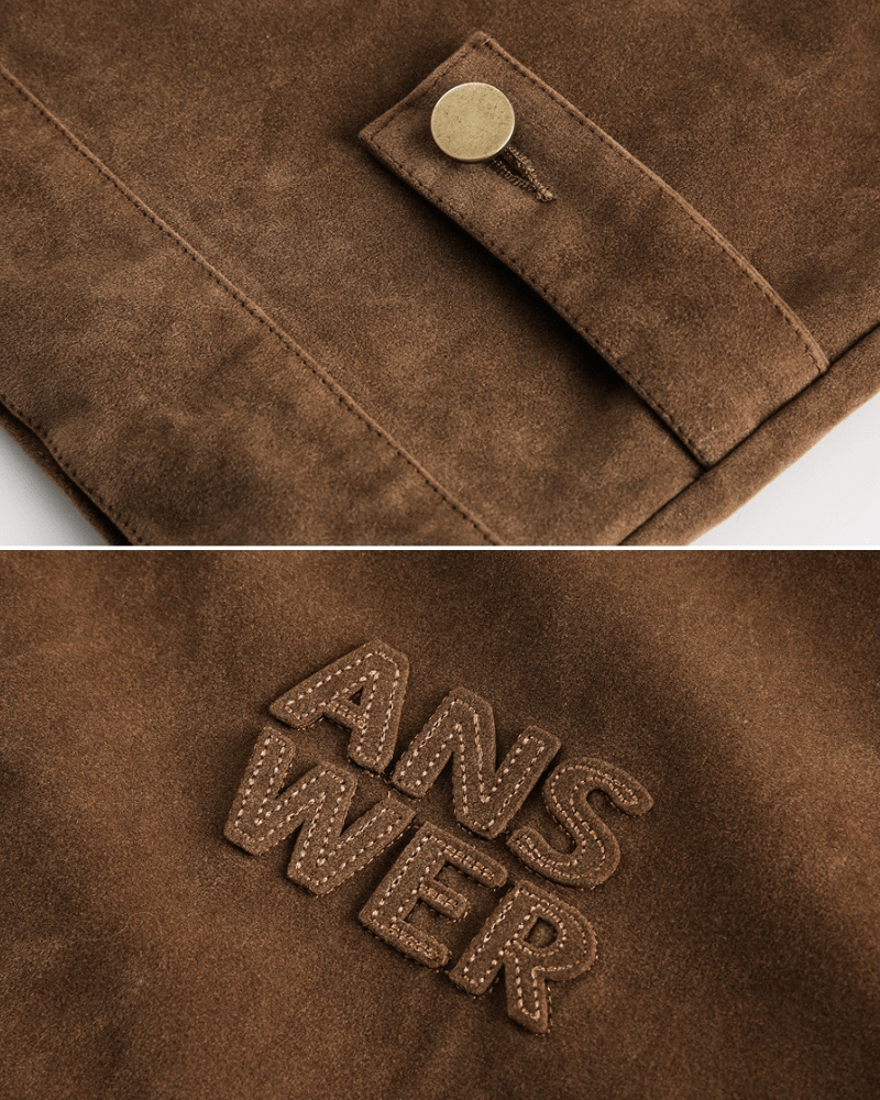 Answer Embroidered Zip Jacket