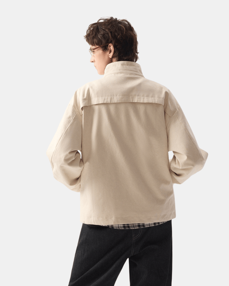 Stand‑Collar Zip Jacket