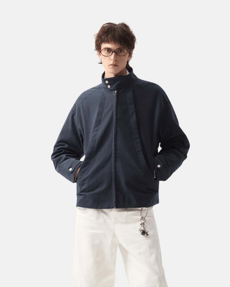 Stand‑Collar Zip Jacket