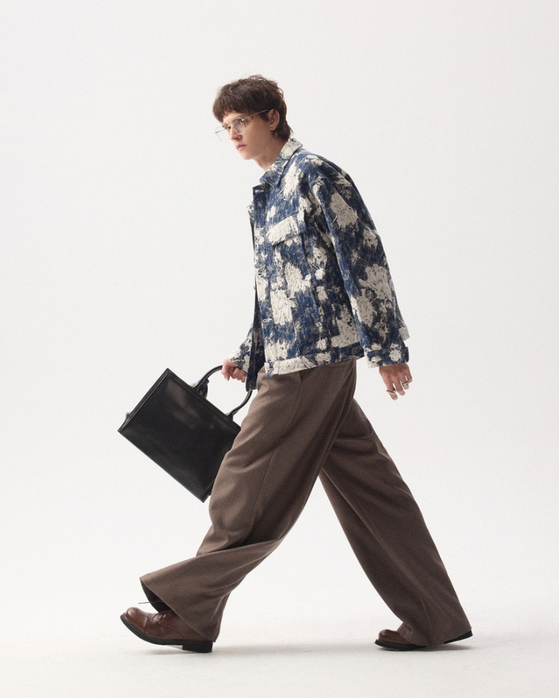 Indigo Abstract Overshirt Jacket