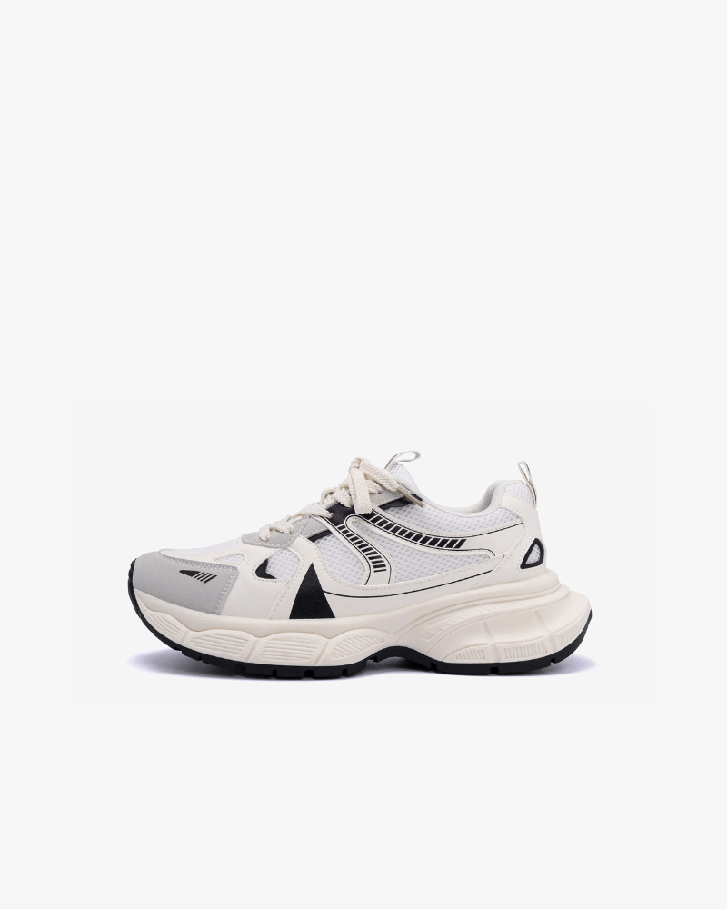 Mesh‑Panel Trail Sneakers