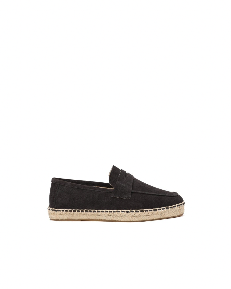 Mokassin-Espadrilles aus Wildleder