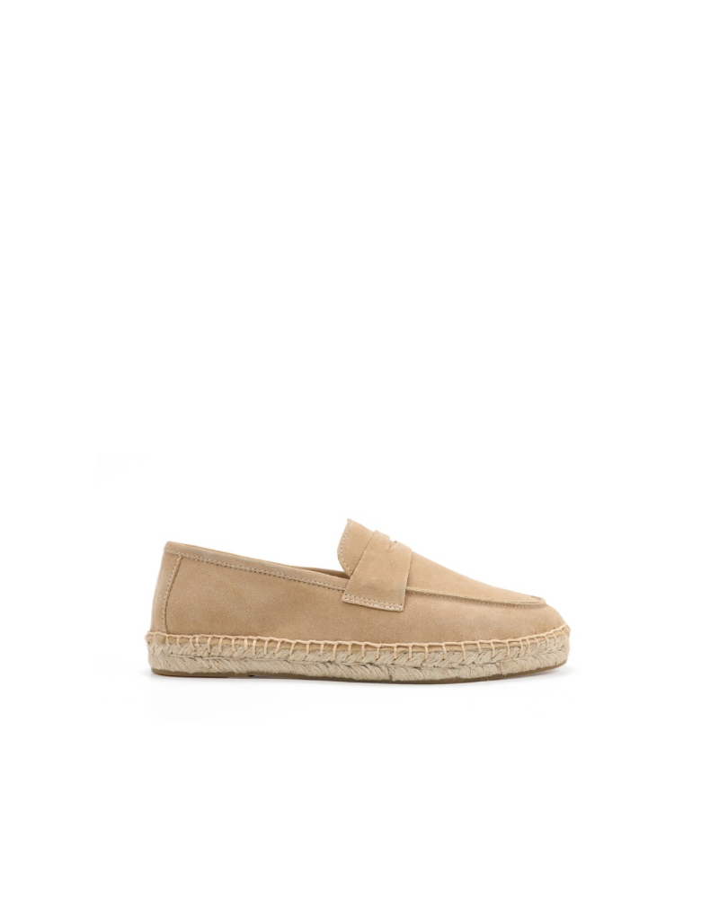 Mokassin-Espadrilles aus Wildleder