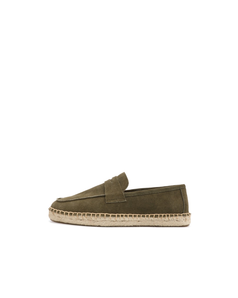 Mokassin-Espadrilles aus Wildleder