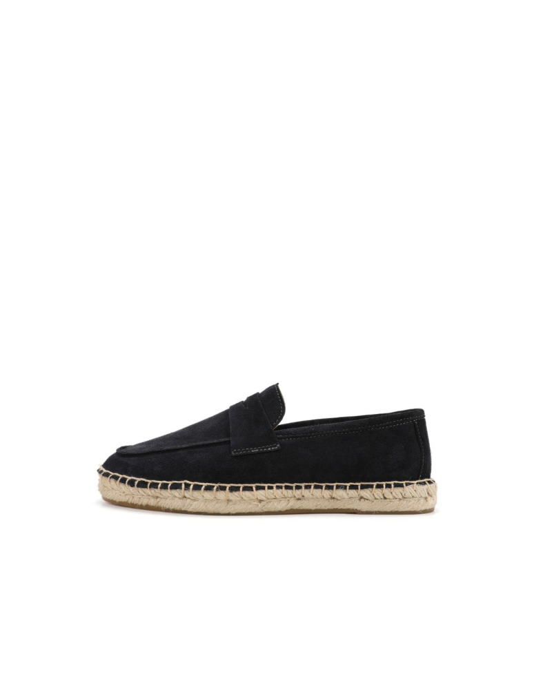 Mokassin-Espadrilles aus Wildleder