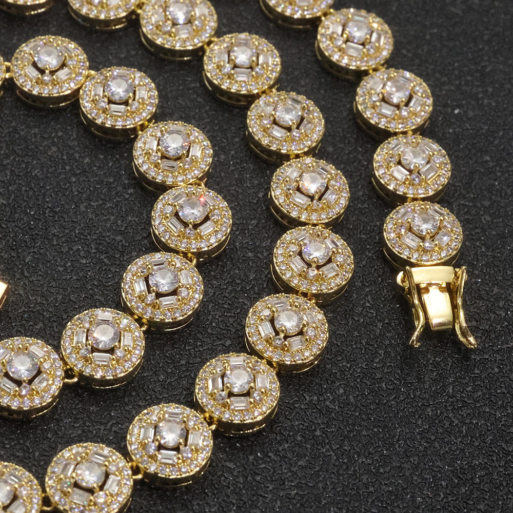 Iced Medallion Tennis Bracelet