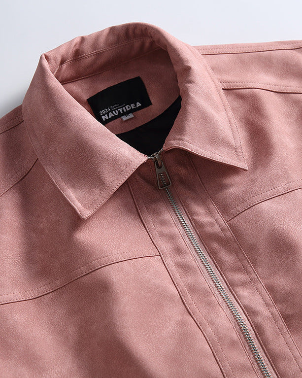 The Rainford PU Loose Cargo Jacket