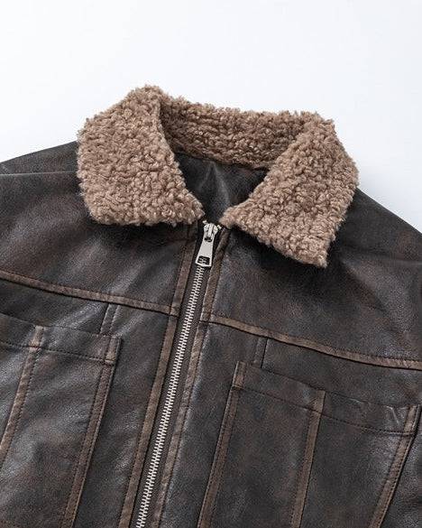 The Aurion PU Leather Padded Jacket