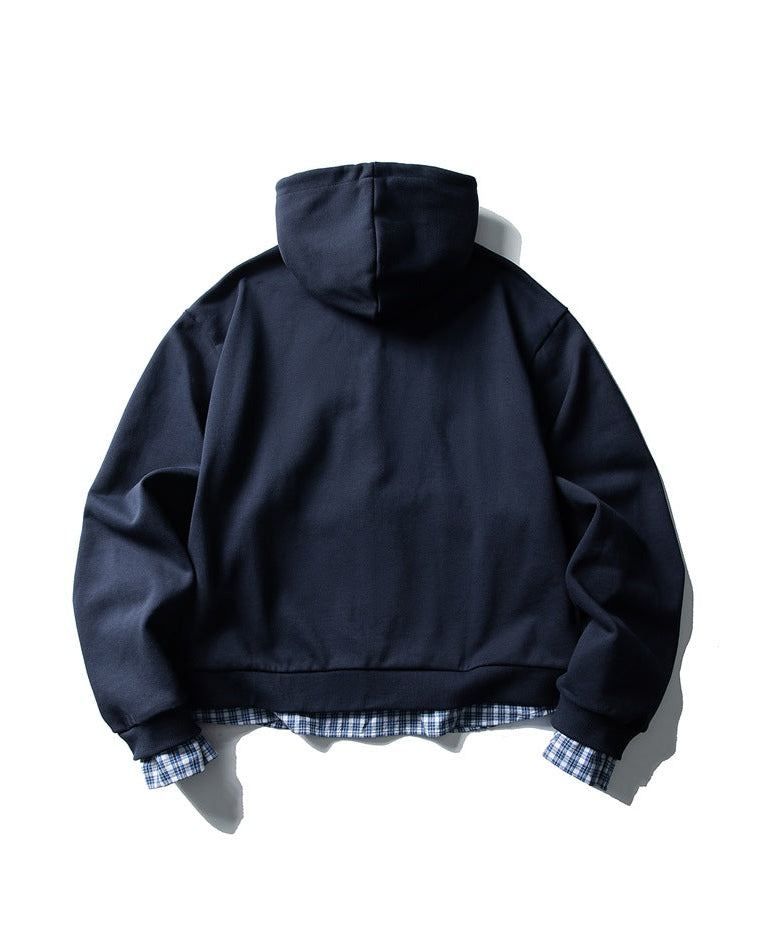 The Hollowfern Plaid Hooded Cardigan Jacket