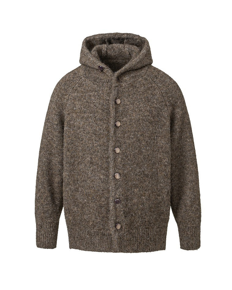 The Velour Knitted Cardigan Hooded Jacket