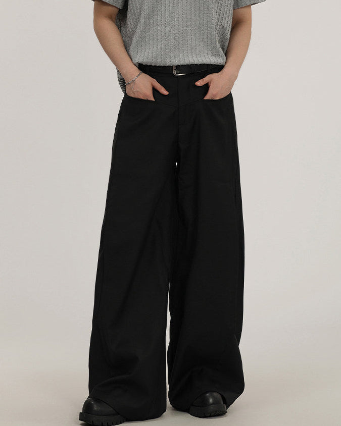 Relaxed Fit Wide-Leg Pants