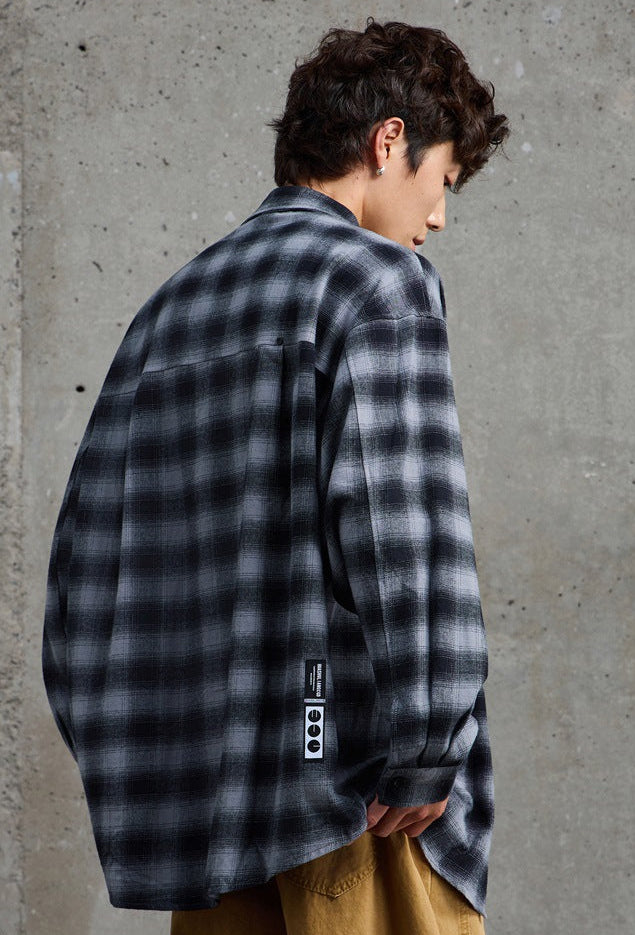 The Boulder Plaid Casual Long Sleeve Polo Shirt