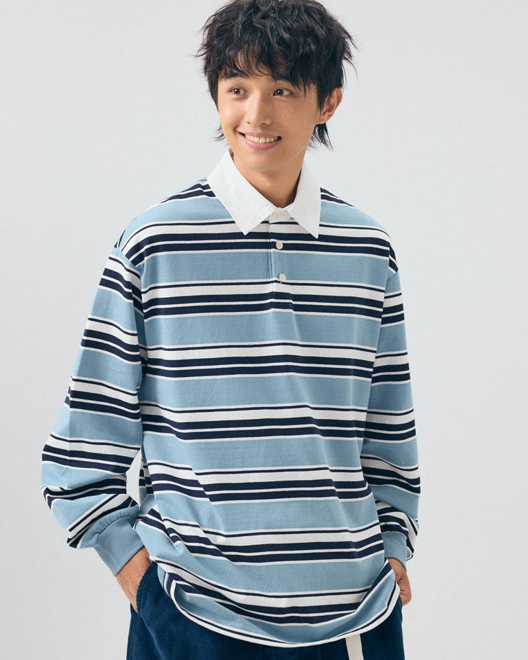The Shorebound Stripe Polo Sweatshirt