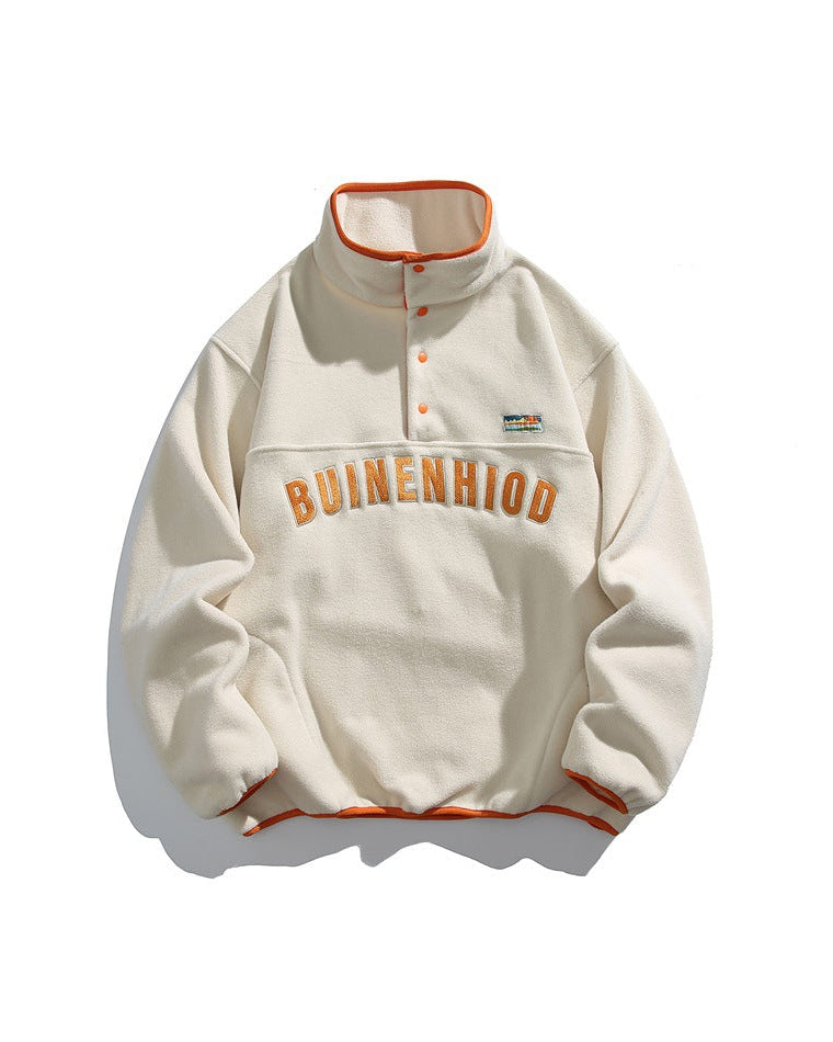 The Bolton Casual Stand Up Collar Fleece Sweater