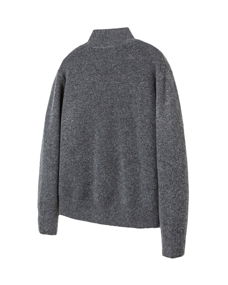 The Cerulean Knitted Cardigan Stand Collar Jacket