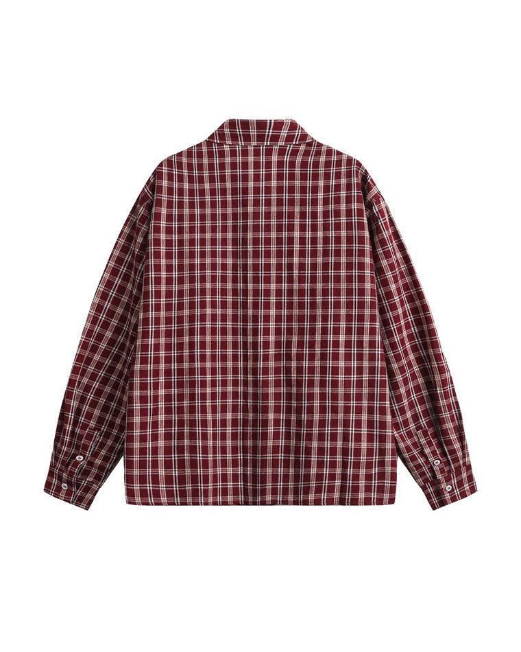The Brookmere Plaid Long Sleeve Polo Shirt