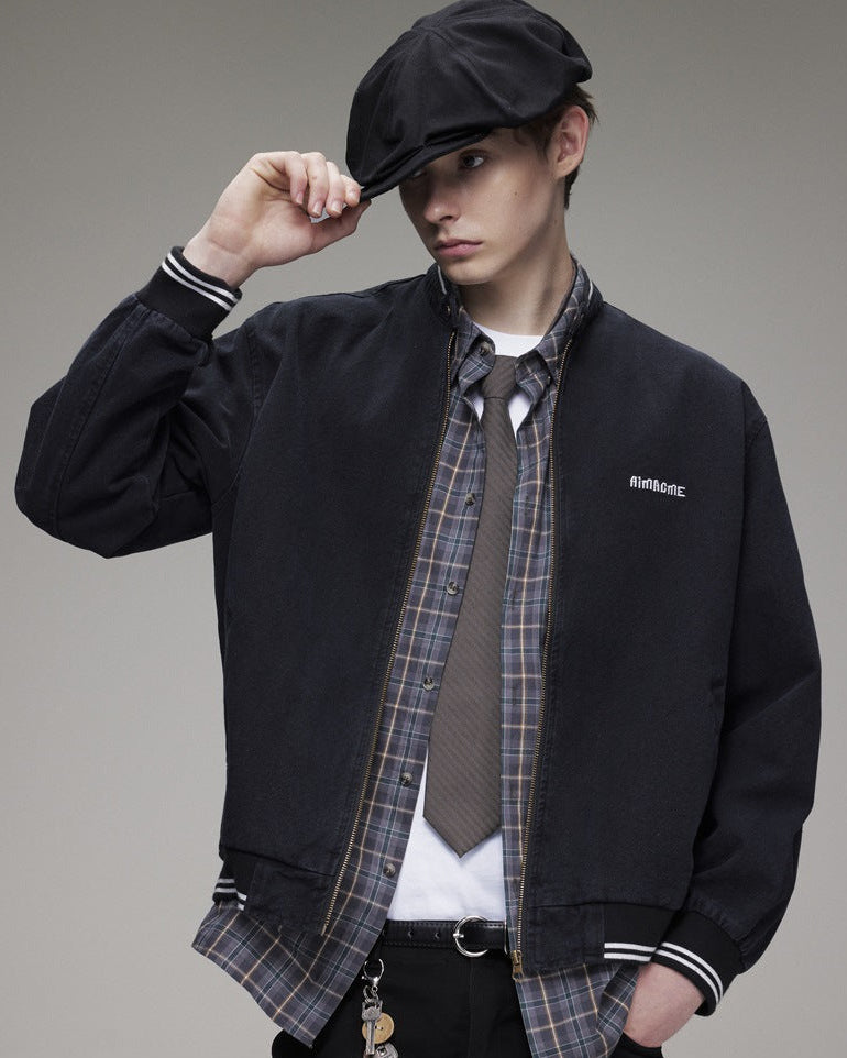 The Skyline Preppy Style Stand Collar Jacket