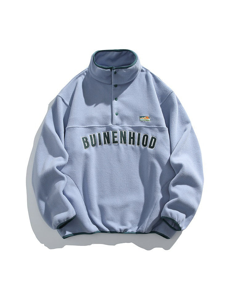 The Bolton Casual Stand Up Collar Fleece Sweater