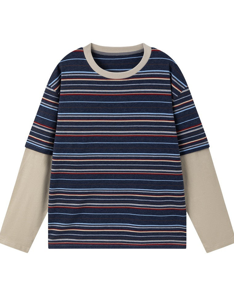 The Palmer Fake Two Stripe Long Sleeve Shirt