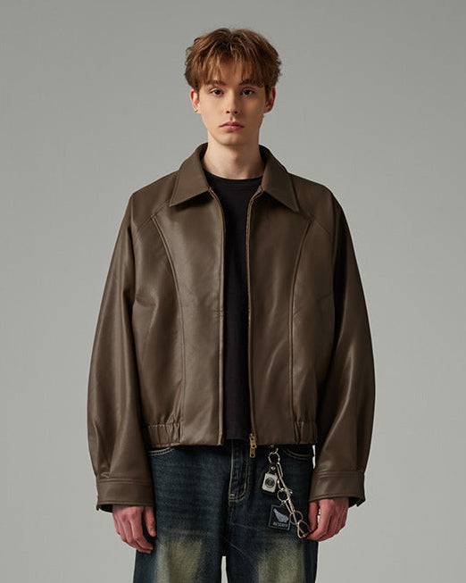 The Langford Cropped Leather Jacket