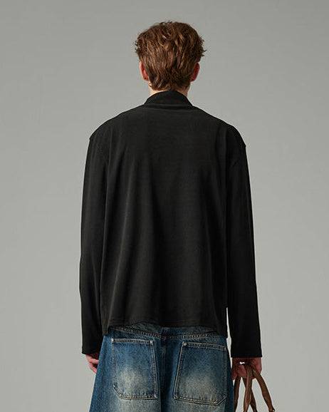 The Evershade Ribbed Semi-Turtleneck Sweater