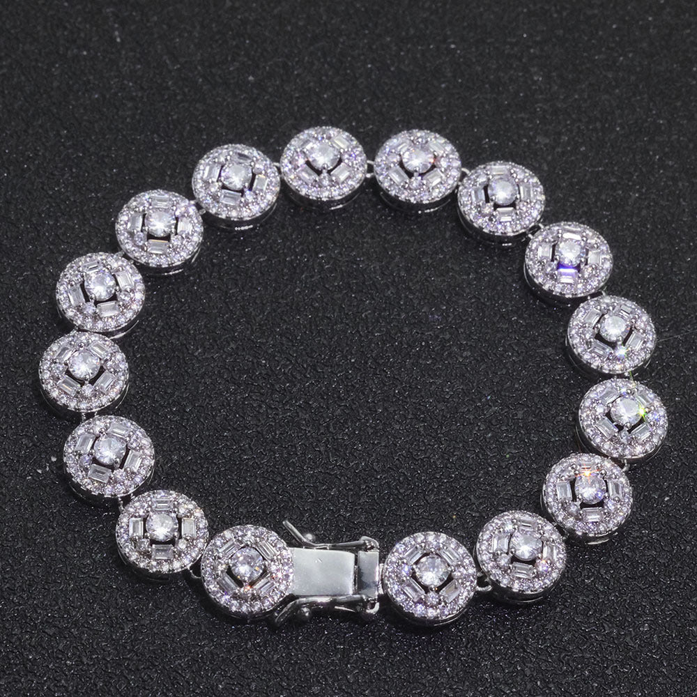 Iced Medallion Tennis Bracelet