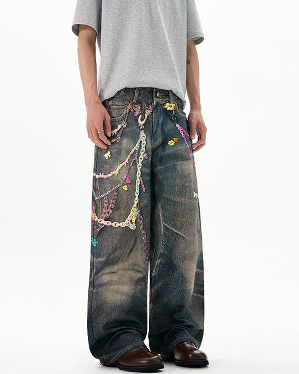 The Chainveil Illusion Straight Jeans
