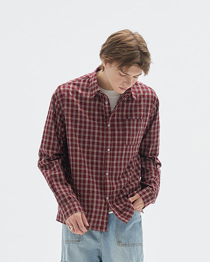 The Brookmere Plaid Long Sleeve Polo Shirt
