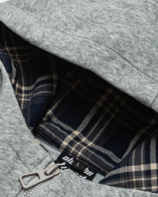 The Bluebird Plaid Patchwork Hooded Jacket