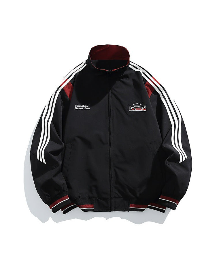 The Harborpoint Campus Style Side Stripe Stand Up Collar Jacket