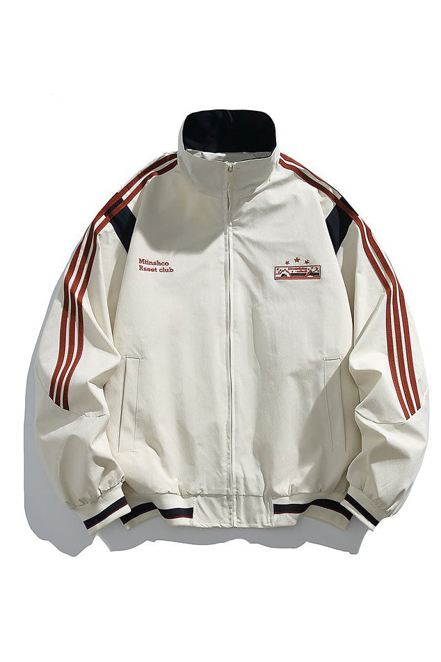 The Harborpoint Campus Style Side Stripe Stand Up Collar Jacket