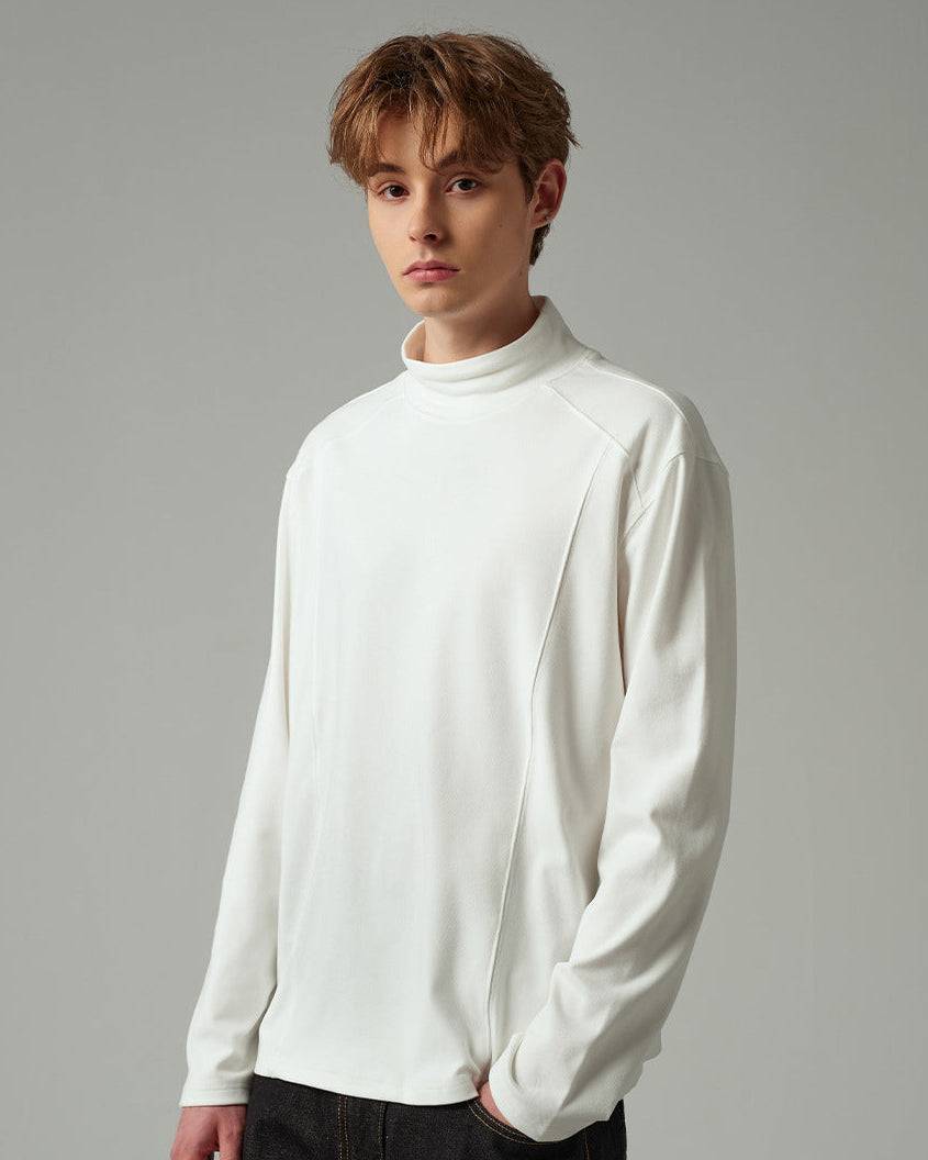 The Evershade Ribbed Semi-Turtleneck Sweater