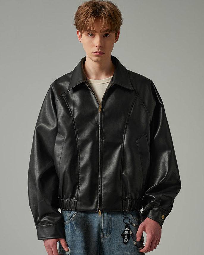 The Langford Cropped Leather Jacket