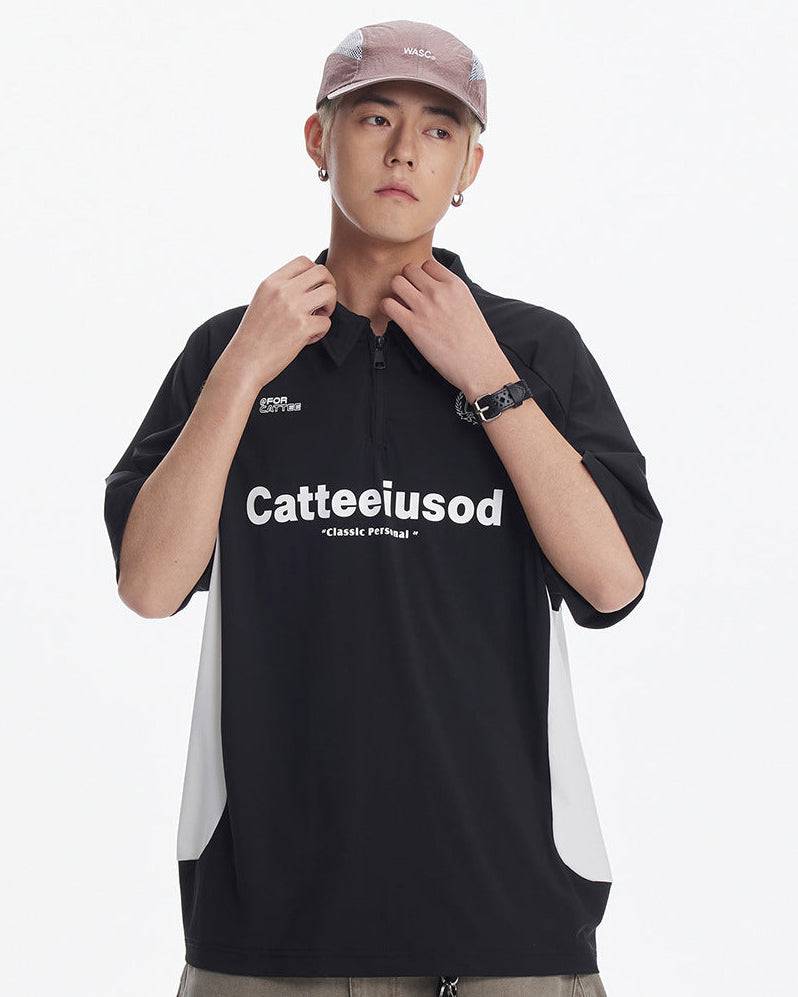 The Contour Knit Quarter-Zip Polo